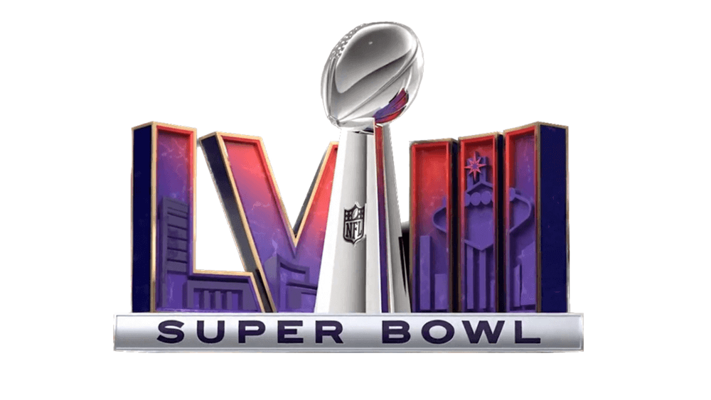 The logo for Super Bowl 58 (LVIII), which Nevada hosts on February 11, 2024