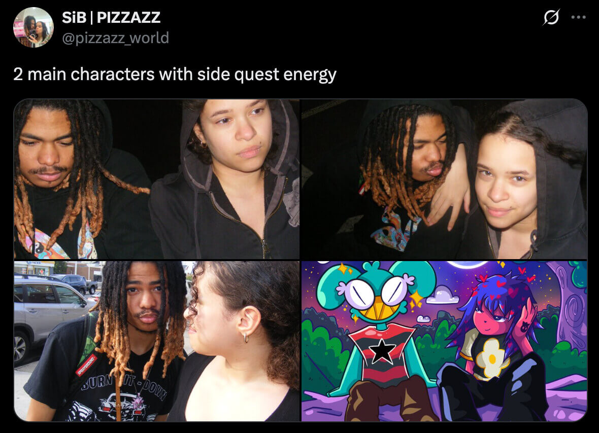 A side quest energy tweet