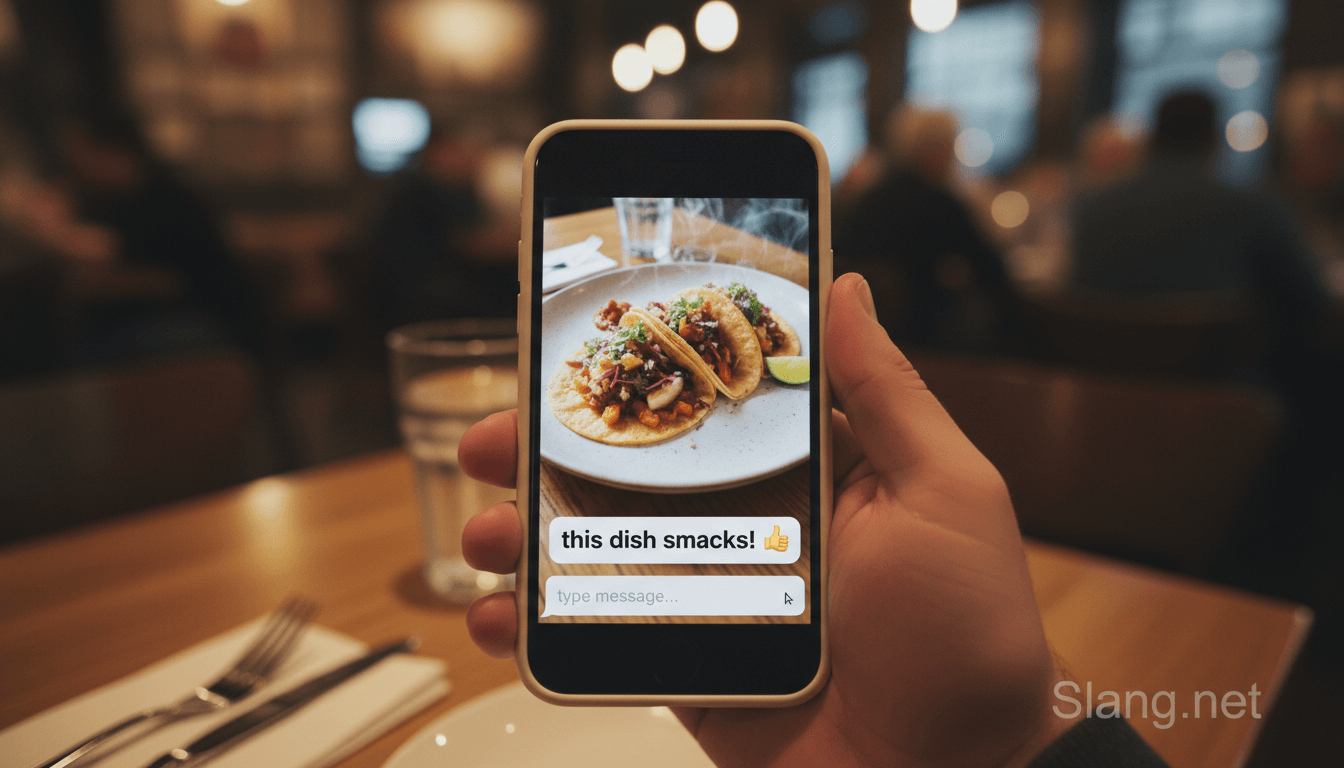 A restaurant dish that smacks