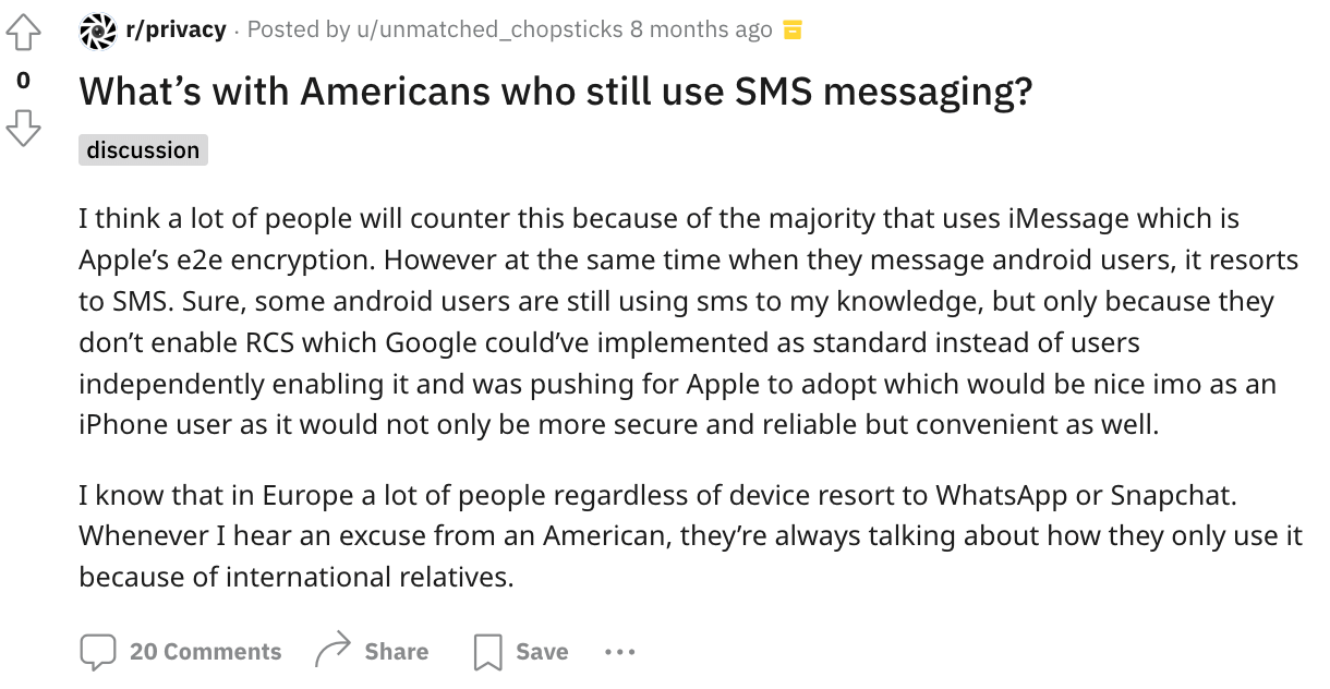 To many, SMS is a relic of the past