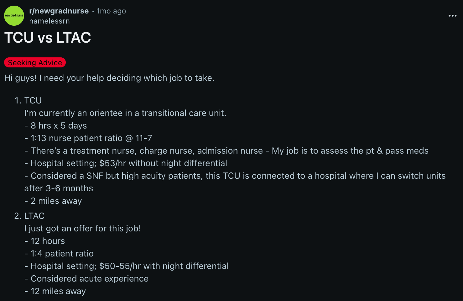 TCU Reddit post