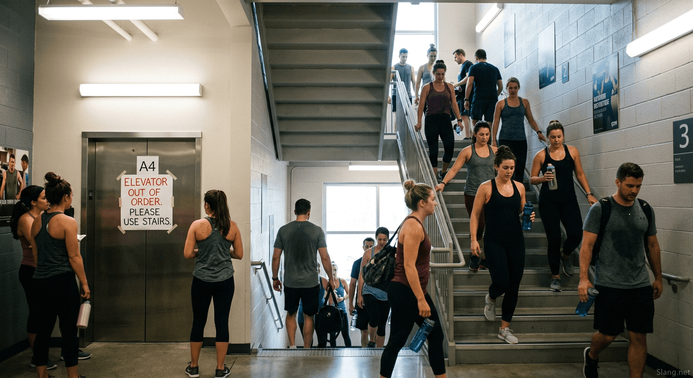 TWSI when the gym elevator was out of order and everyone had to use the stairs