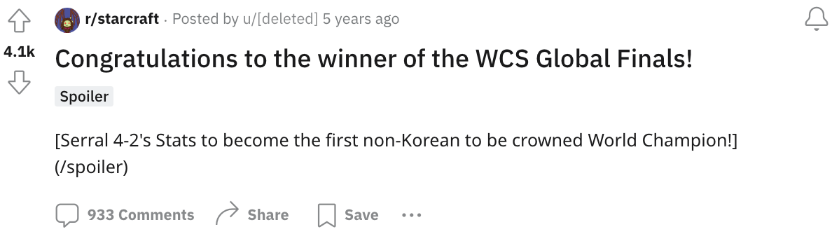 Spoilers if you missed the 2018 WCS finals