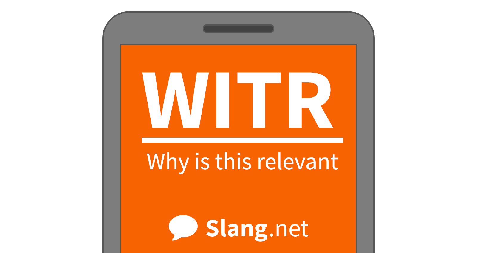 People will likely use WITR when messaging online and texting