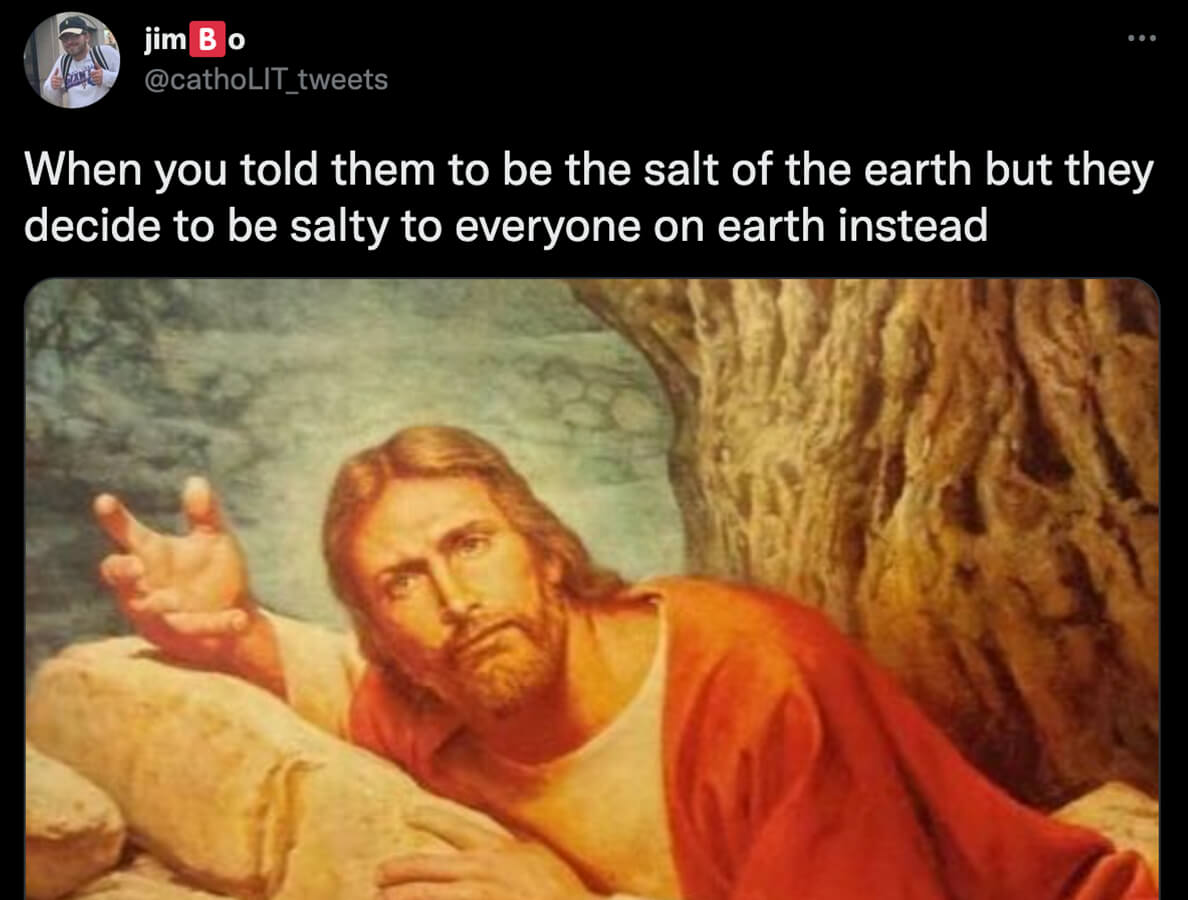 Salty Jesus tweet