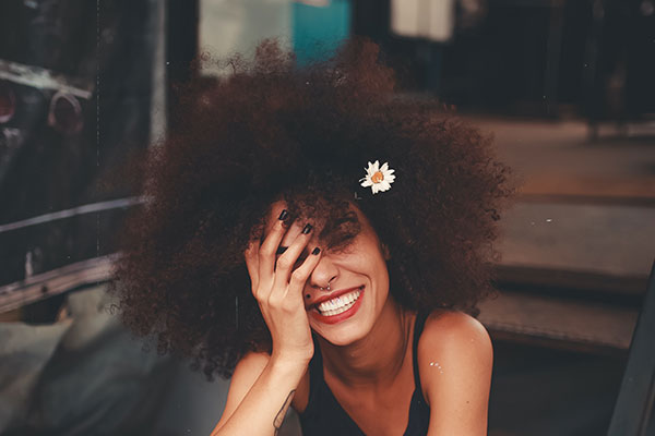 Afro hairstyle