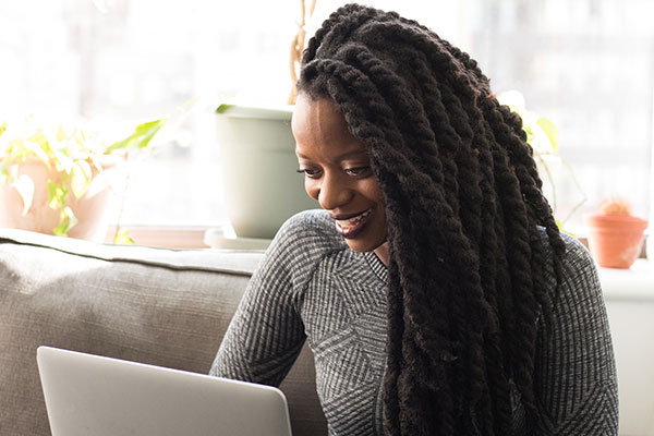 Woman with dreads