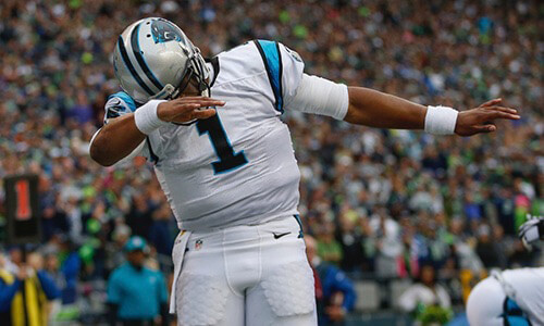 Cam Newton dab